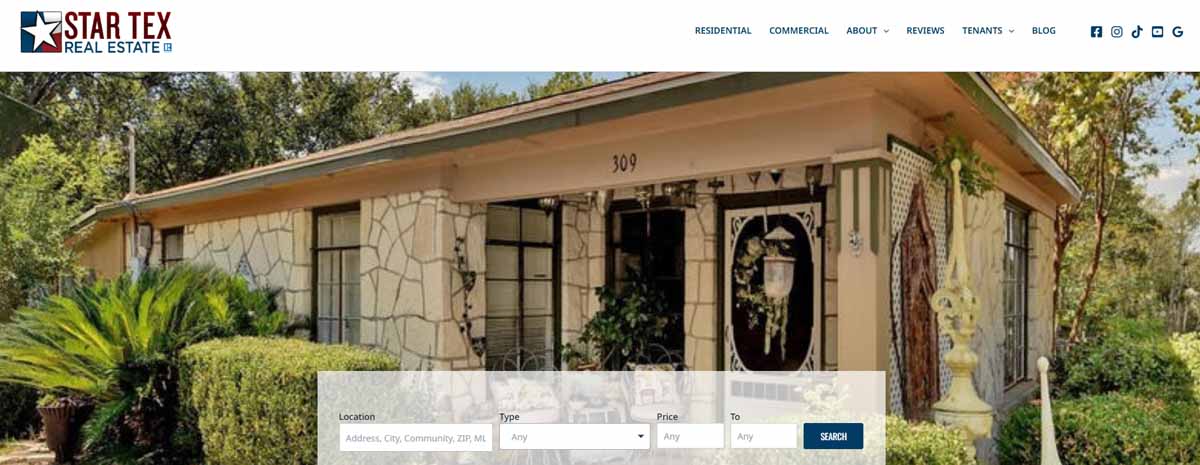 Star Tex website design - Philly Puddy Designs - New England